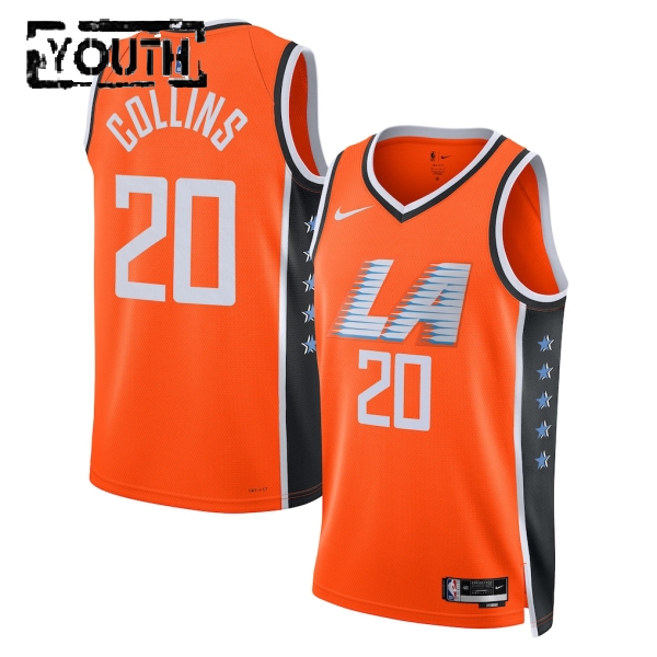 Los Angeles Clippers Trikot John Collins Nike 2025-26 City Edition Orange Swingman - Kinder